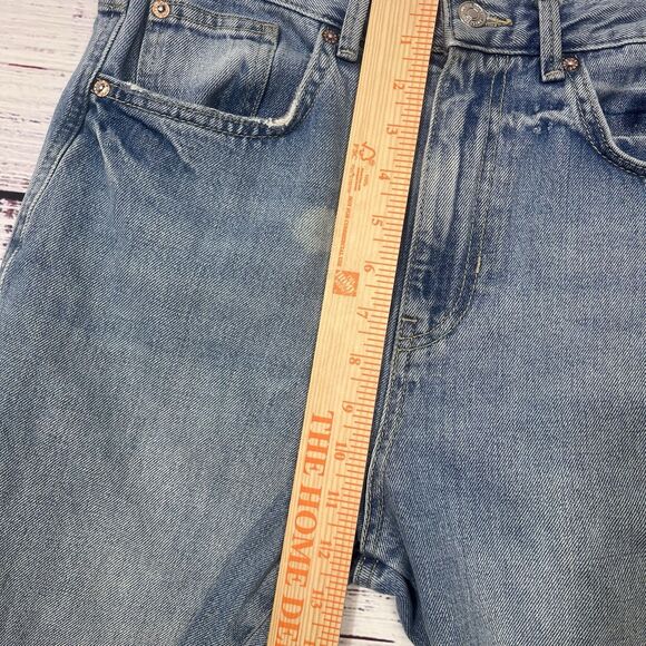 Free People We The Free Stovepipe High Rise Jean Out West Crop Distressed Sz 28 - Picture 15 of 16